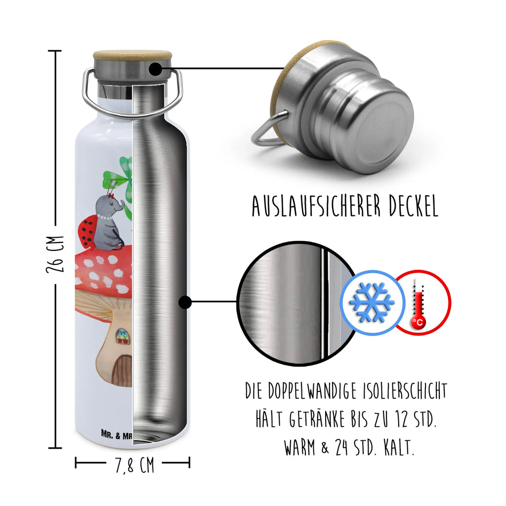 Trinkflasche Marienkäfer Fliegenpilz Thermosflasche, Isolierflasche, Edelstahl, Trinkflasche, isoliert, Wamrhaltefunktion, Sportflasche, Flasche zum Sport, Sportlerflasche, Tiermotive, Gute Laune, lustige Sprüche, Tiere, Haus, Wohnung, zuhause, Fliegenpilz, Marienkäfer, Fleigenpilzhaus