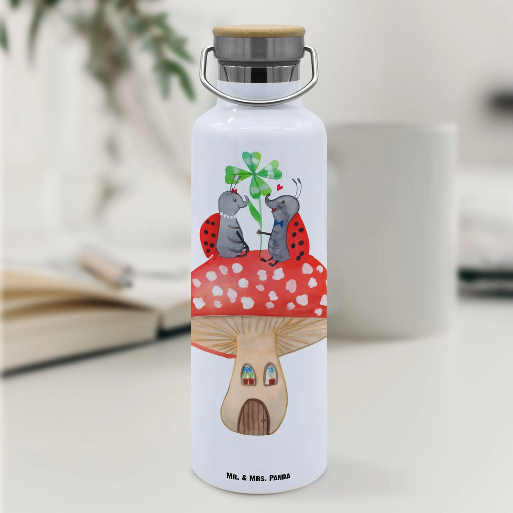 Trinkflasche Marienkäfer Fliegenpilz Thermosflasche, Isolierflasche, Edelstahl, Trinkflasche, isoliert, Wamrhaltefunktion, Sportflasche, Flasche zum Sport, Sportlerflasche, Tiermotive, Gute Laune, lustige Sprüche, Tiere, Haus, Wohnung, zuhause, Fliegenpilz, Marienkäfer, Fleigenpilzhaus