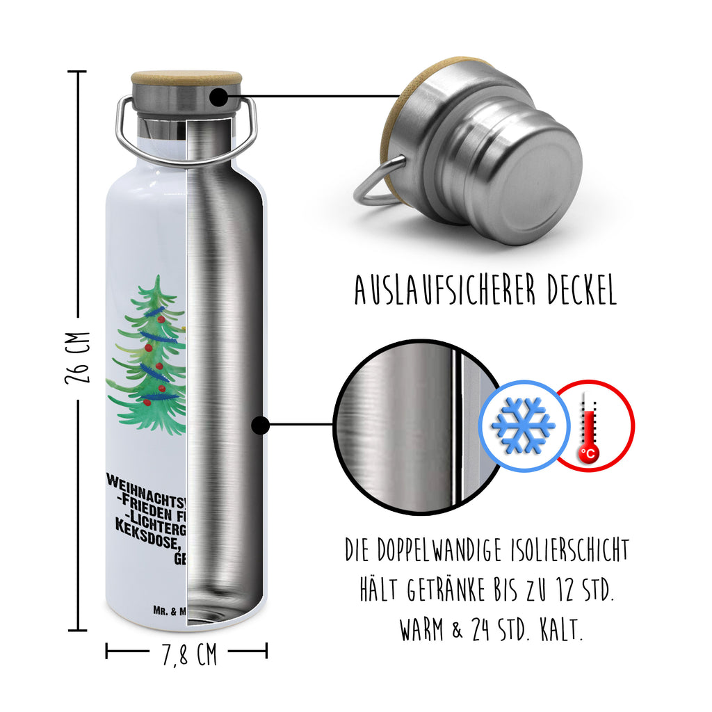 Trinkflasche Pinguin Weihnachtsbaum Thermosflasche, Isolierflasche, Edelstahl, Trinkflasche, isoliert, Wamrhaltefunktion, Sportflasche, Flasche zum Sport, Sportlerflasche, Winter, Weihnachten, Weihnachtsdeko, Nikolaus, Advent, Heiligabend, Wintermotiv, Pinguin