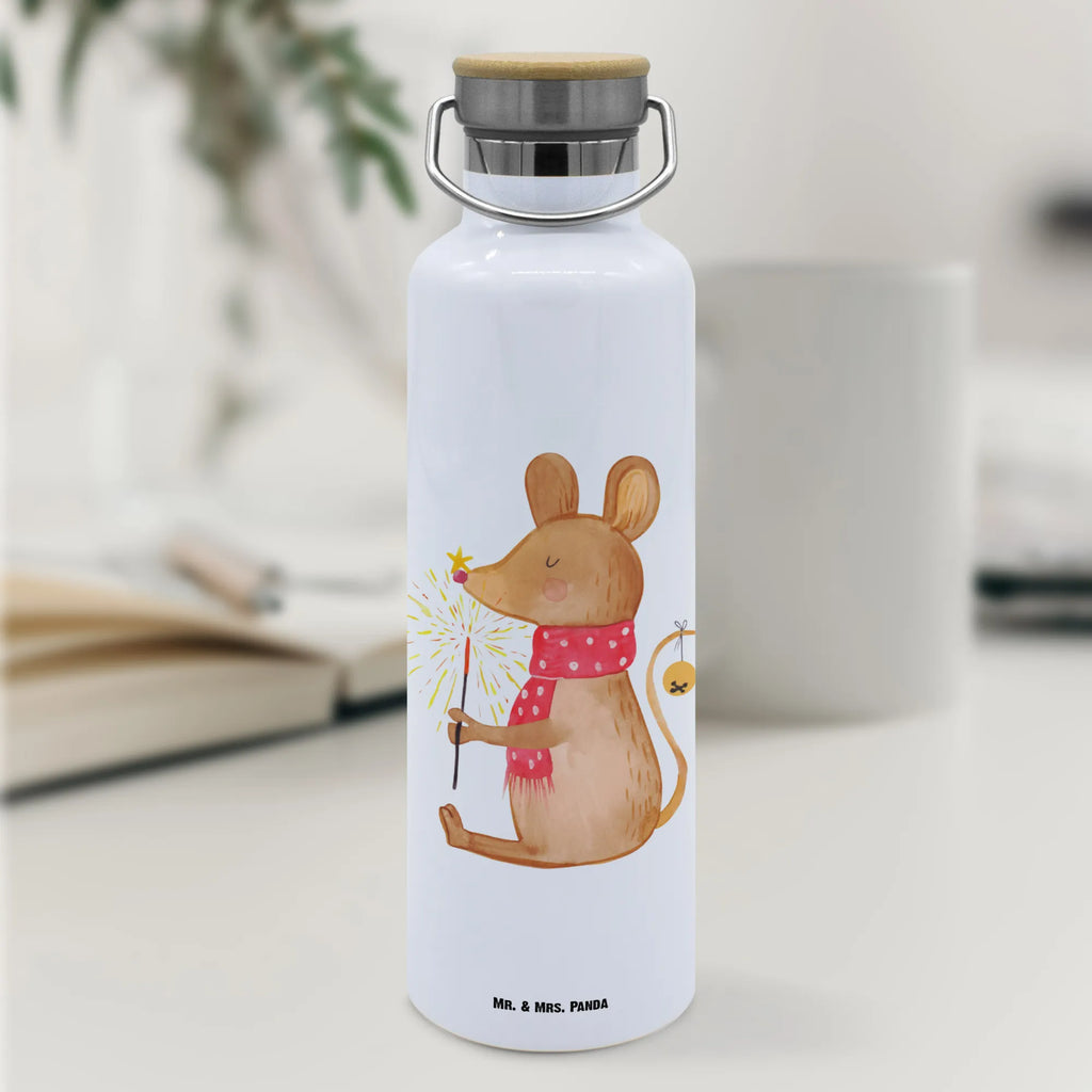 Trinkflasche Maus Weihnachten Thermosflasche, Isolierflasche, Edelstahl, Trinkflasche, isoliert, Wamrhaltefunktion, Sportflasche, Flasche zum Sport, Sportlerflasche, Winter, Weihnachten, Weihnachtsdeko, Nikolaus, Advent, Heiligabend, Wintermotiv, Frohe Weihnachten, Weihnachtsgruß, Weihnachtsmotiv, Maus, Mäuschen, Weihnachtswunder