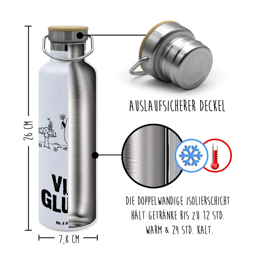 Trinkflasche Panda Glück Thermosflasche, Isolierflasche, Edelstahl, Trinkflasche, isoliert, Wamrhaltefunktion, Sportflasche, Flasche zum Sport, Sportlerflasche