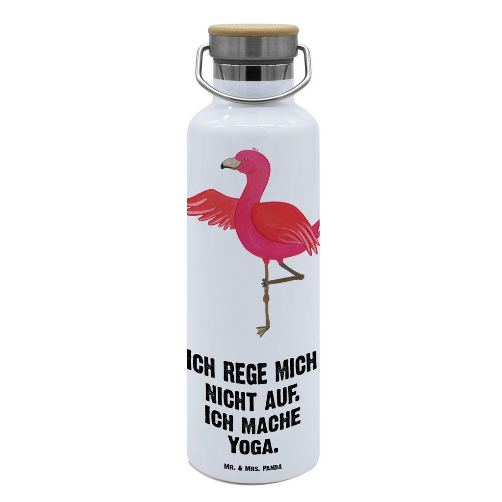 Trinkflasche Flamingo Yoga Thermosflasche, Isolierflasche, Edelstahl, Trinkflasche, isoliert, Wamrhaltefunktion, Sportflasche, Flasche zum Sport, Sportlerflasche, Flamingo, Vogel, Yoga, Namaste, Achtsamkeit, Yoga-Übung, Entspannung, Ärger, Aufregen, Tiefenentspannung