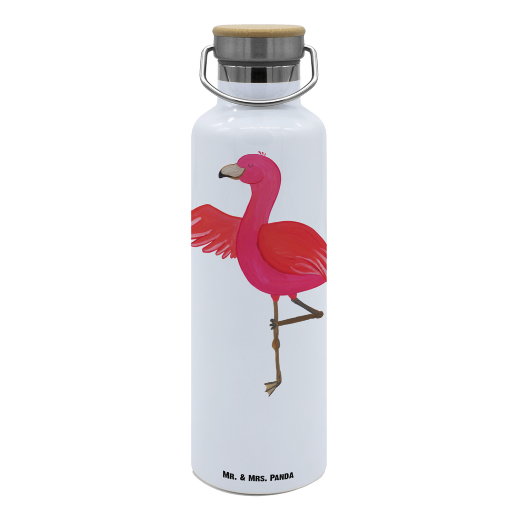 Trinkflasche Flamingo Yoga Thermosflasche, Isolierflasche, Edelstahl, Trinkflasche, isoliert, Wamrhaltefunktion, Sportflasche, Flasche zum Sport, Sportlerflasche, Flamingo, Vogel, Yoga, Namaste, Achtsamkeit, Yoga-Übung, Entspannung, Ärger, Aufregen, Tiefenentspannung