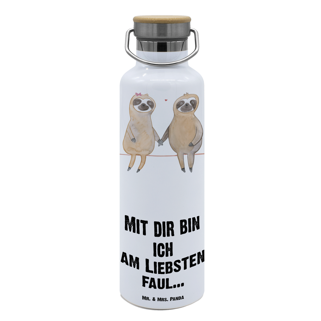 Trinkflasche Faultier Pärchen Thermosflasche, Isolierflasche, Edelstahl, Trinkflasche, isoliert, Wamrhaltefunktion, Sportflasche, Flasche zum Sport, Sportlerflasche, Faultier, Faultier Geschenk, Faultier Deko, Faultiere, faul, Lieblingstier, Liebe, Liebespaar, Faultierliebe, Faultierpärchen, verliebt, verlobt, gemeinsam, relaxen, Pärchen, Beziehung, Langsamkeit