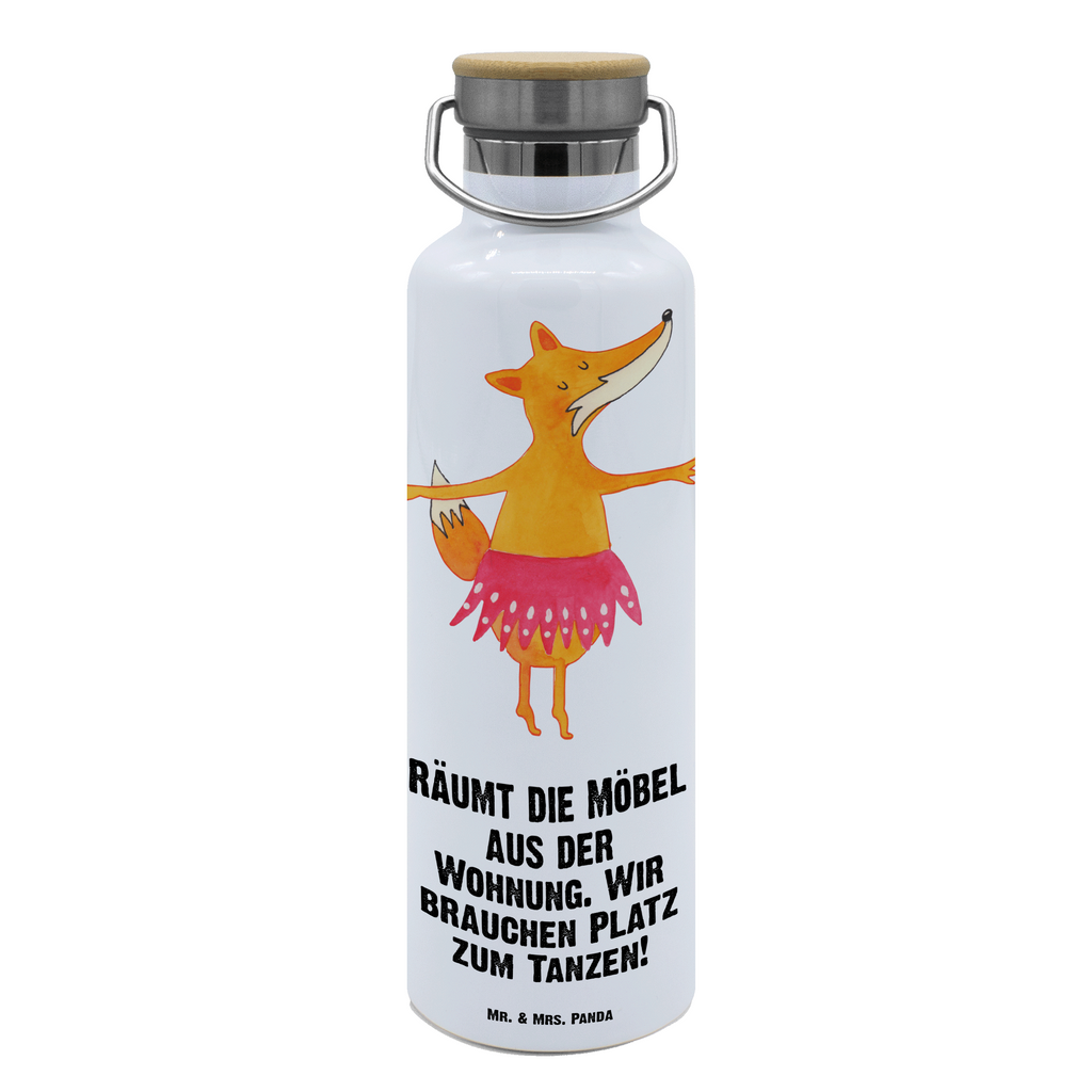 Trinkflasche Fuchs Ballerina Thermosflasche, Isolierflasche, Edelstahl, Trinkflasche, isoliert, Wamrhaltefunktion, Sportflasche, Flasche zum Sport, Sportlerflasche, Fuchs, Fuchs Spruch, Füchse, Füchsin, Ballerina, Ballett, Tänzerin, Tanzen, Party, Einladung, Geburtstag