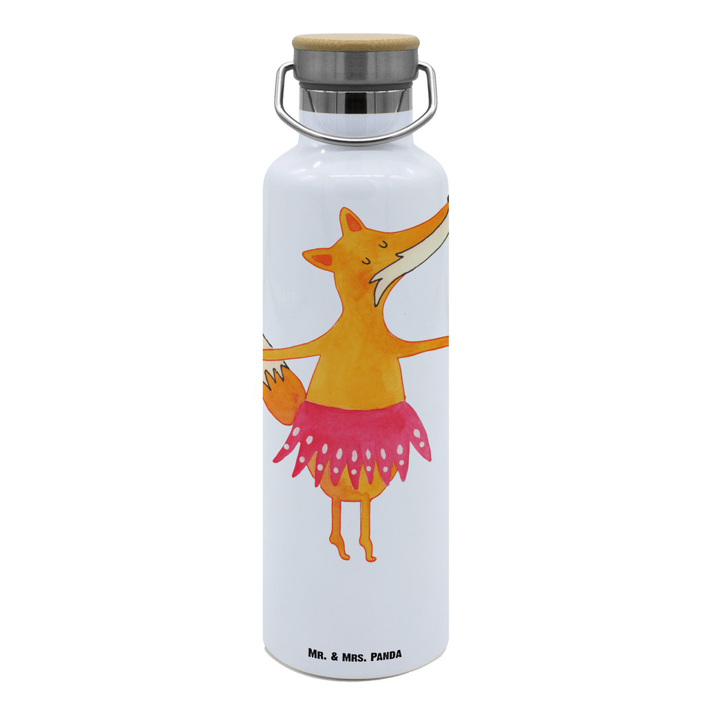 Trinkflasche Fuchs Ballerina Thermosflasche, Isolierflasche, Edelstahl, Trinkflasche, isoliert, Wamrhaltefunktion, Sportflasche, Flasche zum Sport, Sportlerflasche, Fuchs, Fuchs Spruch, Füchse, Füchsin, Ballerina, Ballett, Tänzerin, Tanzen, Party, Einladung, Geburtstag