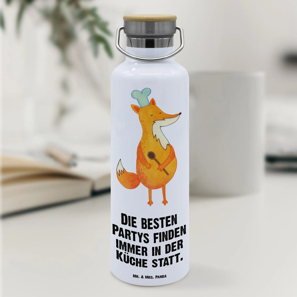 Trinkflasche Fuchs Koch Thermosflasche, Isolierflasche, Edelstahl, Trinkflasche, isoliert, Wamrhaltefunktion, Sportflasche, Flasche zum Sport, Sportlerflasche, Fuchs, Füchse, Koch Geschenk, Küche Spruch, Küche Deko, Köche, Bäcker, Party Spruch, Spruch lustig, witzig