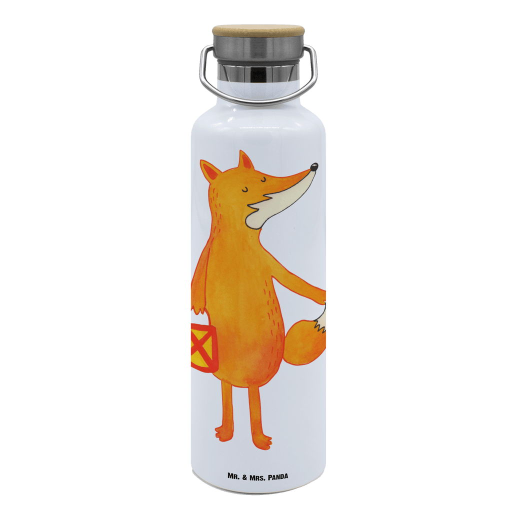 Trinkflasche Fuchs Laterne Thermosflasche, Isolierflasche, Edelstahl, Trinkflasche, isoliert, Wamrhaltefunktion, Sportflasche, Flasche zum Sport, Sportlerflasche, Fuchs, Füchse, Spruch trösten, Liebeskummer Spruch, Laterne, Sankt Martin, Laternenumzug, Aufmuntern, Cäsar Otto Hugo Flaischlen