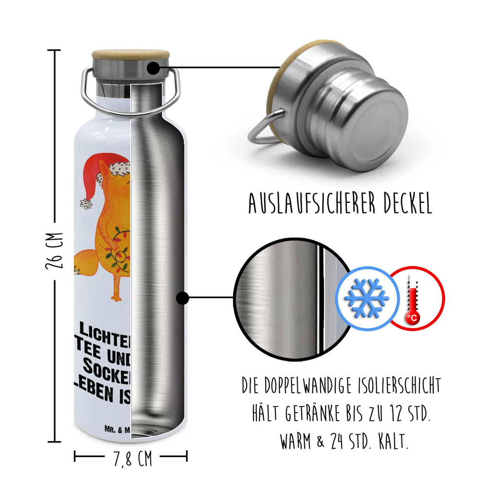 Trinkflasche Fuchs Weihnachten Thermosflasche, Isolierflasche, Edelstahl, Trinkflasche, isoliert, Wamrhaltefunktion, Sportflasche, Flasche zum Sport, Sportlerflasche, Winter, Weihnachten, Weihnachtsdeko, Nikolaus, Advent, Heiligabend, Wintermotiv, Fuchs, Füchse, Spruch schön, Geschenk Weihnachten, Weihnachtsmann, Weihnachtszeit