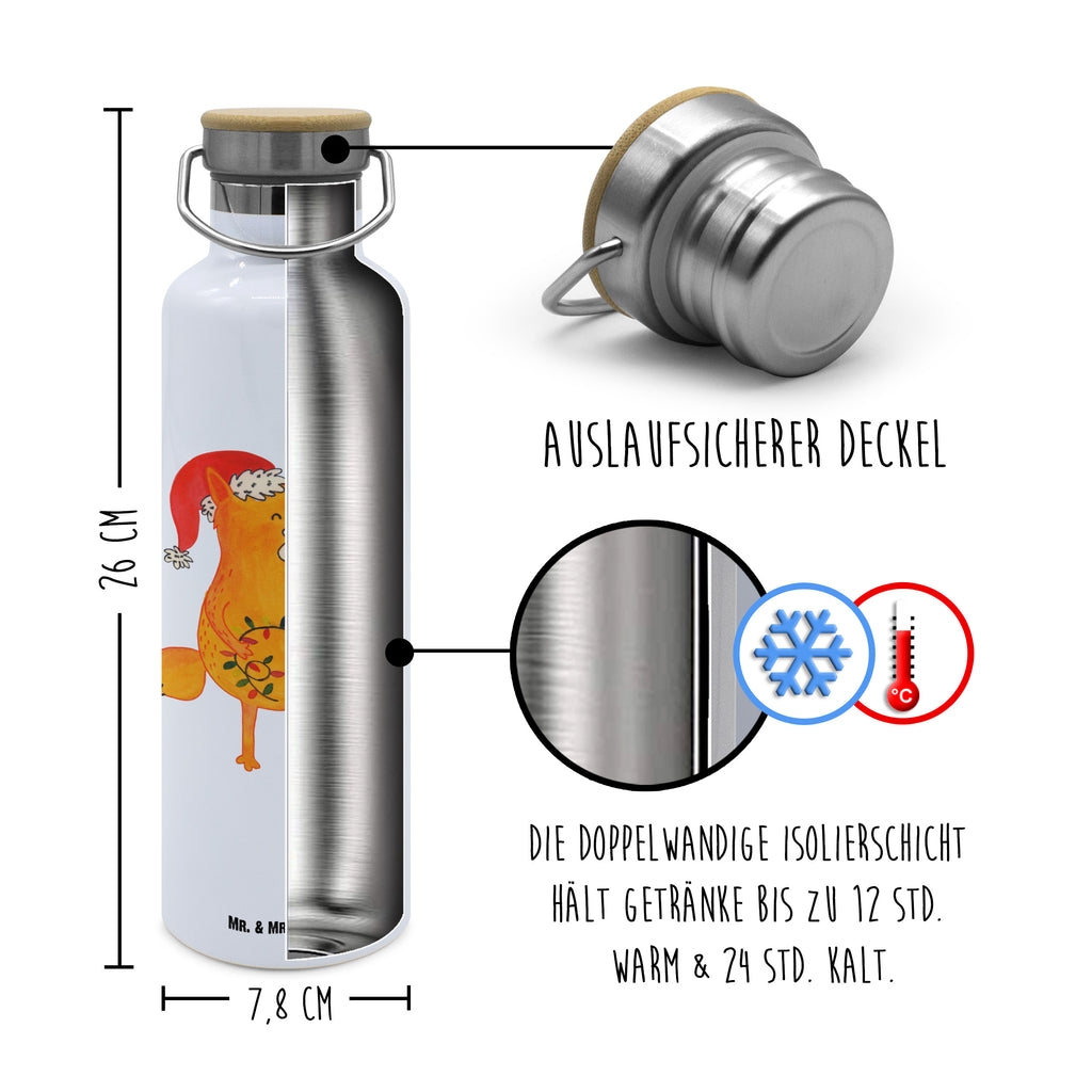 Trinkflasche Fuchs Weihnachten Thermosflasche, Isolierflasche, Edelstahl, Trinkflasche, isoliert, Wamrhaltefunktion, Sportflasche, Flasche zum Sport, Sportlerflasche, Winter, Weihnachten, Weihnachtsdeko, Nikolaus, Advent, Heiligabend, Wintermotiv, Fuchs, Füchse, Spruch schön, Geschenk Weihnachten, Weihnachtsmann, Weihnachtszeit