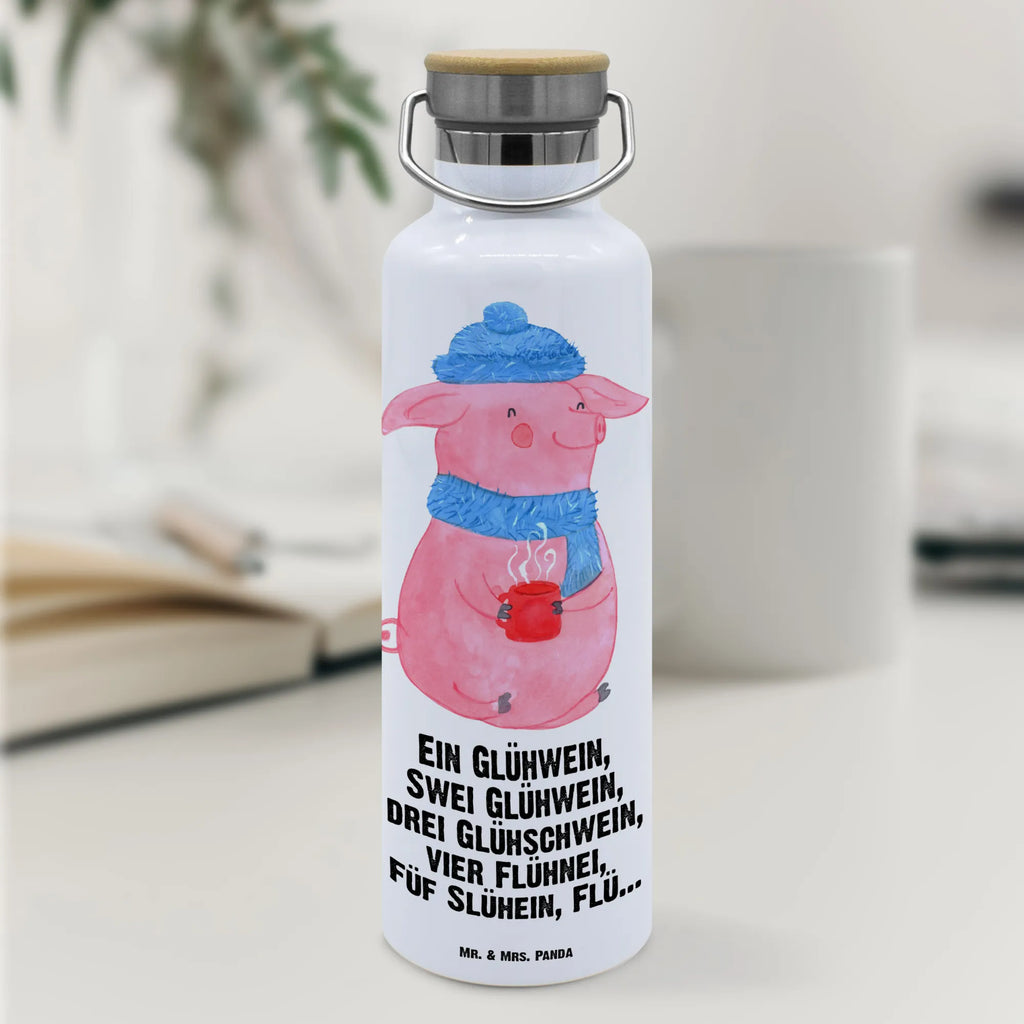 Trinkflasche Schweinchen Glühwein Thermosflasche, Isolierflasche, Edelstahl, Trinkflasche, isoliert, Wamrhaltefunktion, Sportflasche, Flasche zum Sport, Sportlerflasche, Winter, Weihnachten, Weihnachtsdeko, Nikolaus, Advent, Heiligabend, Wintermotiv, Glühwein, Betrunken, Weihnachtsmarkt, Spruch