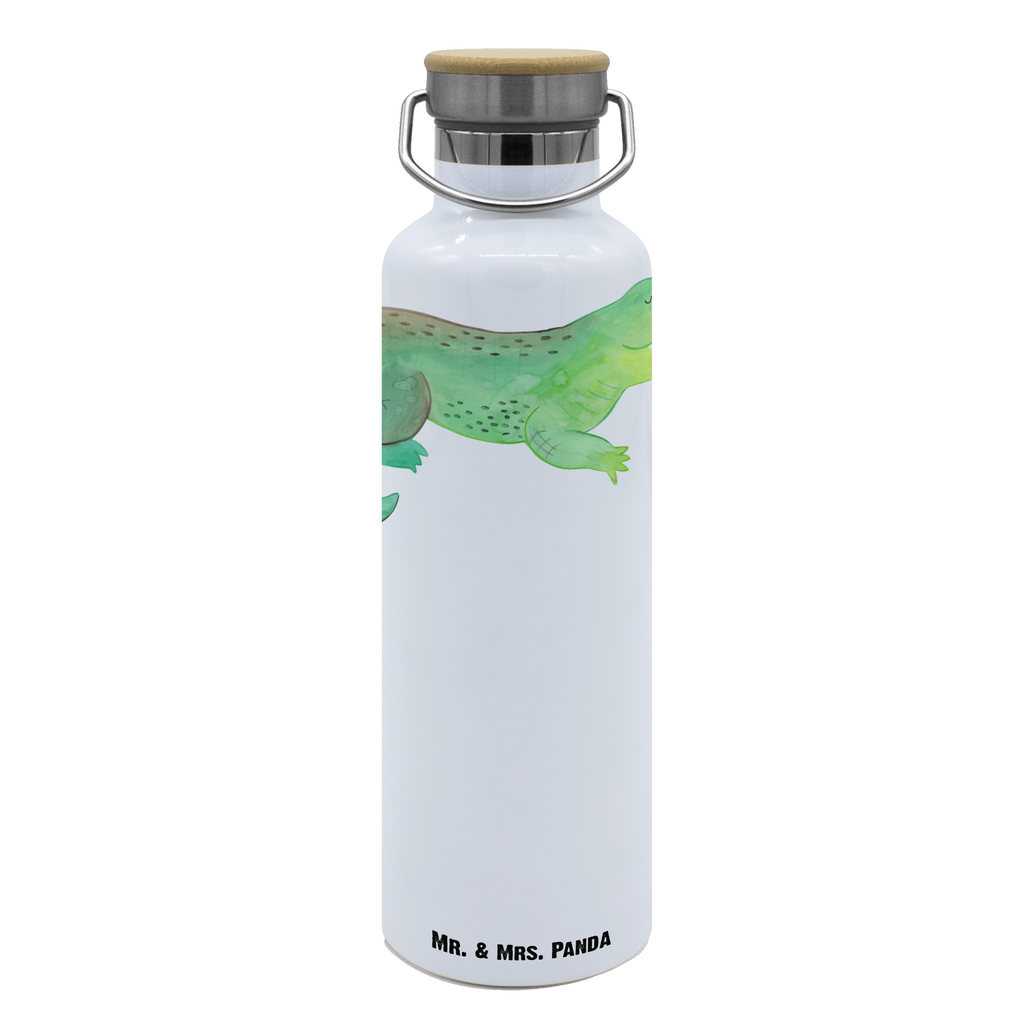 Trinkflasche Krokodil Thermosflasche, Isolierflasche, Edelstahl, Trinkflasche, isoliert, Wamrhaltefunktion, Sportflasche, Flasche zum Sport, Sportlerflasche, Meerestiere, Meer, Urlaub, Krokodil, Krokodile, verrückt sein, spontan sein, Abenteuerlust, Reiselust, Freundin, beste Freundin, Lieblingsmensch