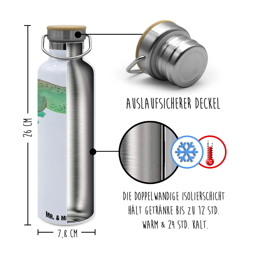 Trinkflasche Krokodil Thermosflasche, Isolierflasche, Edelstahl, Trinkflasche, isoliert, Wamrhaltefunktion, Sportflasche, Flasche zum Sport, Sportlerflasche, Meerestiere, Meer, Urlaub, Krokodil, Krokodile, verrückt sein, spontan sein, Abenteuerlust, Reiselust, Freundin, beste Freundin, Lieblingsmensch