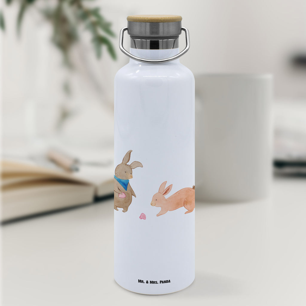 Trinkflasche Hasen Muschel Thermosflasche, Isolierflasche, Edelstahl, Trinkflasche, isoliert, Wamrhaltefunktion, Sportflasche, Flasche zum Sport, Sportlerflasche, Familie, Vatertag, Muttertag, Bruder, Schwester, Mama, Papa, Oma, Opa, Hasen, beste Freundin, Freundin, Freundinnen, best friends, BFF, Muscheln sammeln, Muscheln, Meer