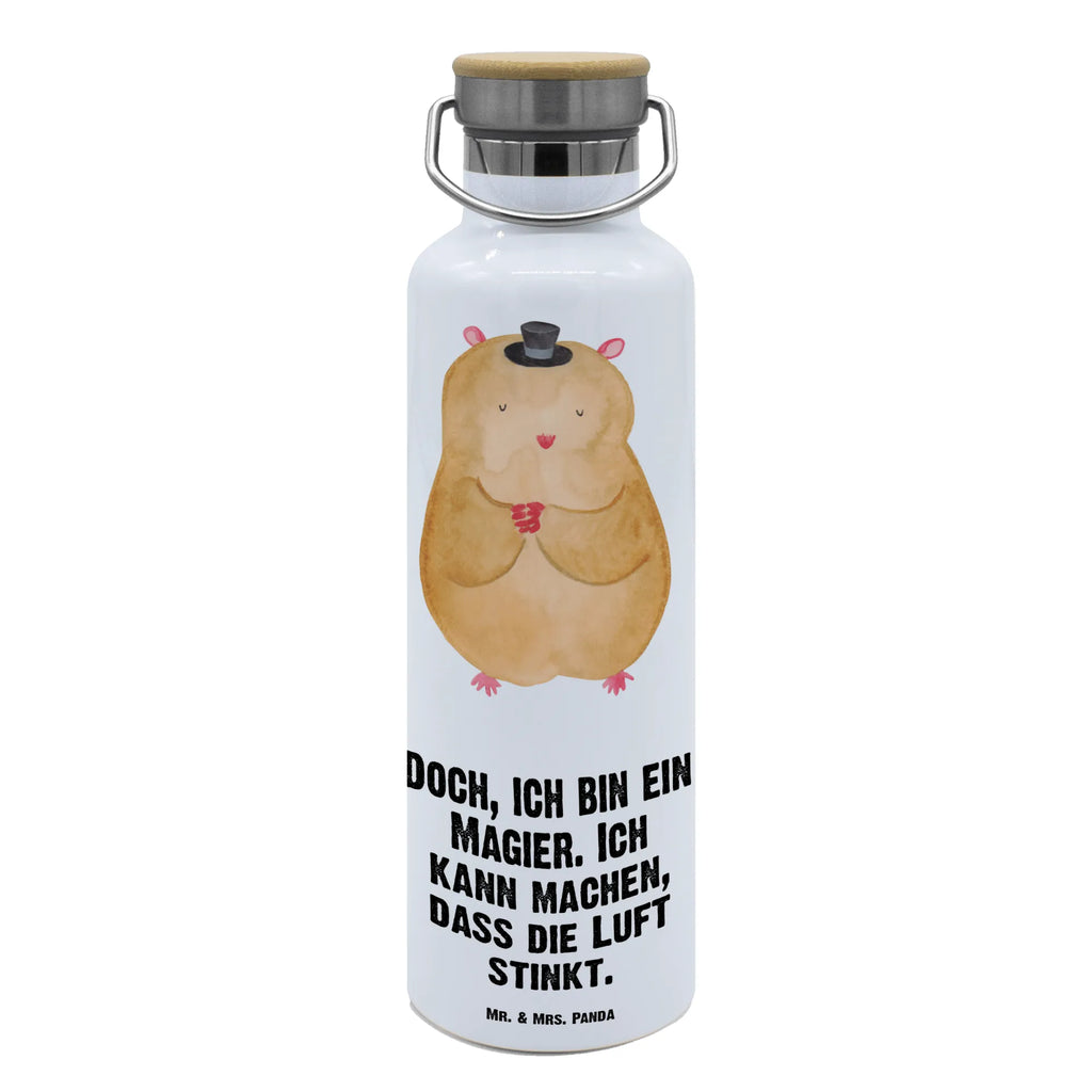 Trinkflasche Hamster Hut Thermosflasche, Isolierflasche, Edelstahl, Trinkflasche, isoliert, Wamrhaltefunktion, Sportflasche, Flasche zum Sport, Sportlerflasche, Tiermotive, Gute Laune, lustige Sprüche, Tiere, Hamster, Hut, Magier, Zylinder, Zwerghamster, Zauberer