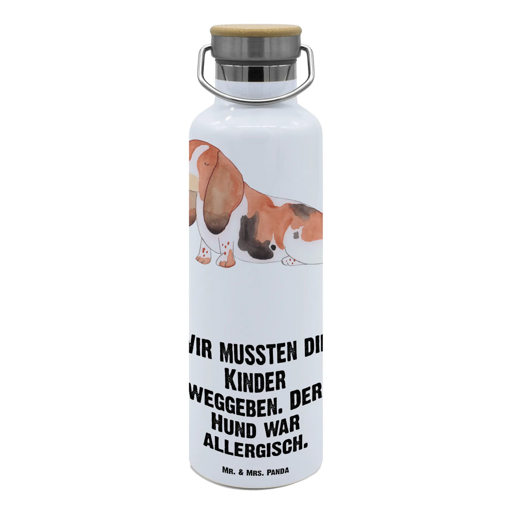 Trinkflasche Hund Basset Hound Thermosflasche, Isolierflasche, Edelstahl, Trinkflasche, isoliert, Wamrhaltefunktion, Sportflasche, Flasche zum Sport, Sportlerflasche, Hund, Hundemotiv, Haustier, Hunderasse, Tierliebhaber, Hundebesitzer, Sprüche, Basset Hound, Basset, Hundeliebe, kinderlos