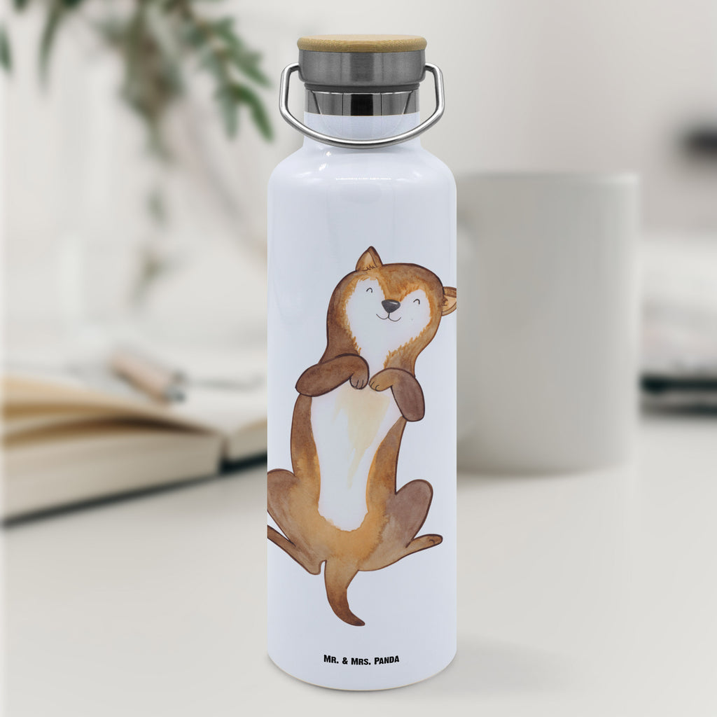 Trinkflasche Hund Streicheln Thermosflasche, Isolierflasche, Edelstahl, Trinkflasche, isoliert, Wamrhaltefunktion, Sportflasche, Flasche zum Sport, Sportlerflasche, Hund, Hundemotiv, Haustier, Hunderasse, Tierliebhaber, Hundebesitzer, Sprüche, Hunde, Hundeliebe, Hundewelpe, Bauchkraulen