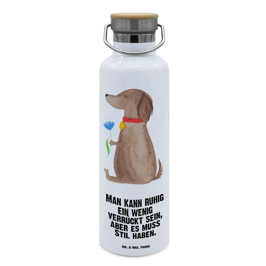 Trinkflasche Hund Blume Thermosflasche, Isolierflasche, Edelstahl, Trinkflasche, isoliert, Wamrhaltefunktion, Sportflasche, Flasche zum Sport, Sportlerflasche, Hund, Hundemotiv, Haustier, Hunderasse, Tierliebhaber, Hundebesitzer, Sprüche, Hunde, Frauchen, Hundeliebe