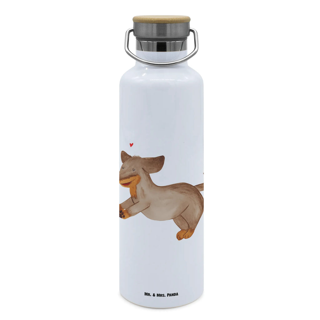 Trinkflasche Hund Dackel Thermosflasche, Isolierflasche, Edelstahl, Trinkflasche, isoliert, Wamrhaltefunktion, Sportflasche, Flasche zum Sport, Sportlerflasche, Hund, Hundemotiv, Haustier, Hunderasse, Tierliebhaber, Hundebesitzer, Sprüche, Hunde, Dackel, Dachshund, happy dog