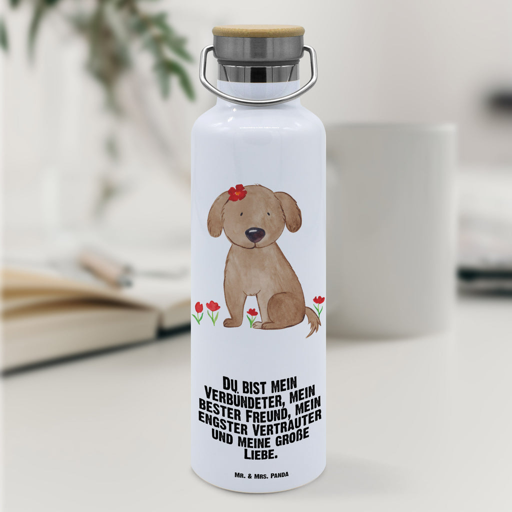 Trinkflasche Hund Dame Thermosflasche, Isolierflasche, Edelstahl, Trinkflasche, isoliert, Wamrhaltefunktion, Sportflasche, Flasche zum Sport, Sportlerflasche, Hund, Hundemotiv, Haustier, Hunderasse, Tierliebhaber, Hundebesitzer, Sprüche, Hunde, Hundeliebe, Hundeglück, Liebe, Frauchen