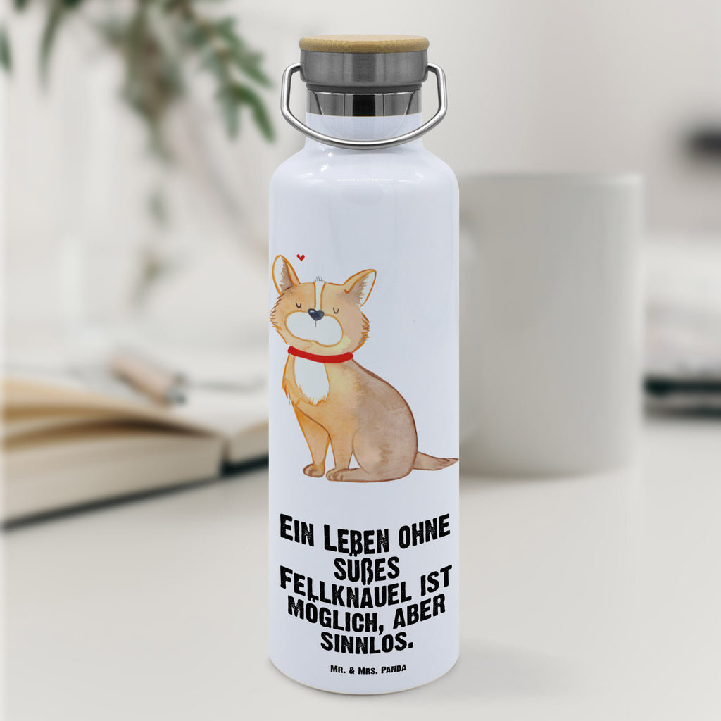 Trinkflasche Hund Glück Thermosflasche, Isolierflasche, Edelstahl, Trinkflasche, isoliert, Wamrhaltefunktion, Sportflasche, Flasche zum Sport, Sportlerflasche, Hund, Hundemotiv, Haustier, Hunderasse, Tierliebhaber, Hundebesitzer, Sprüche, Corgie, Hundeliebe, Spruch, Hundemama, Liebe