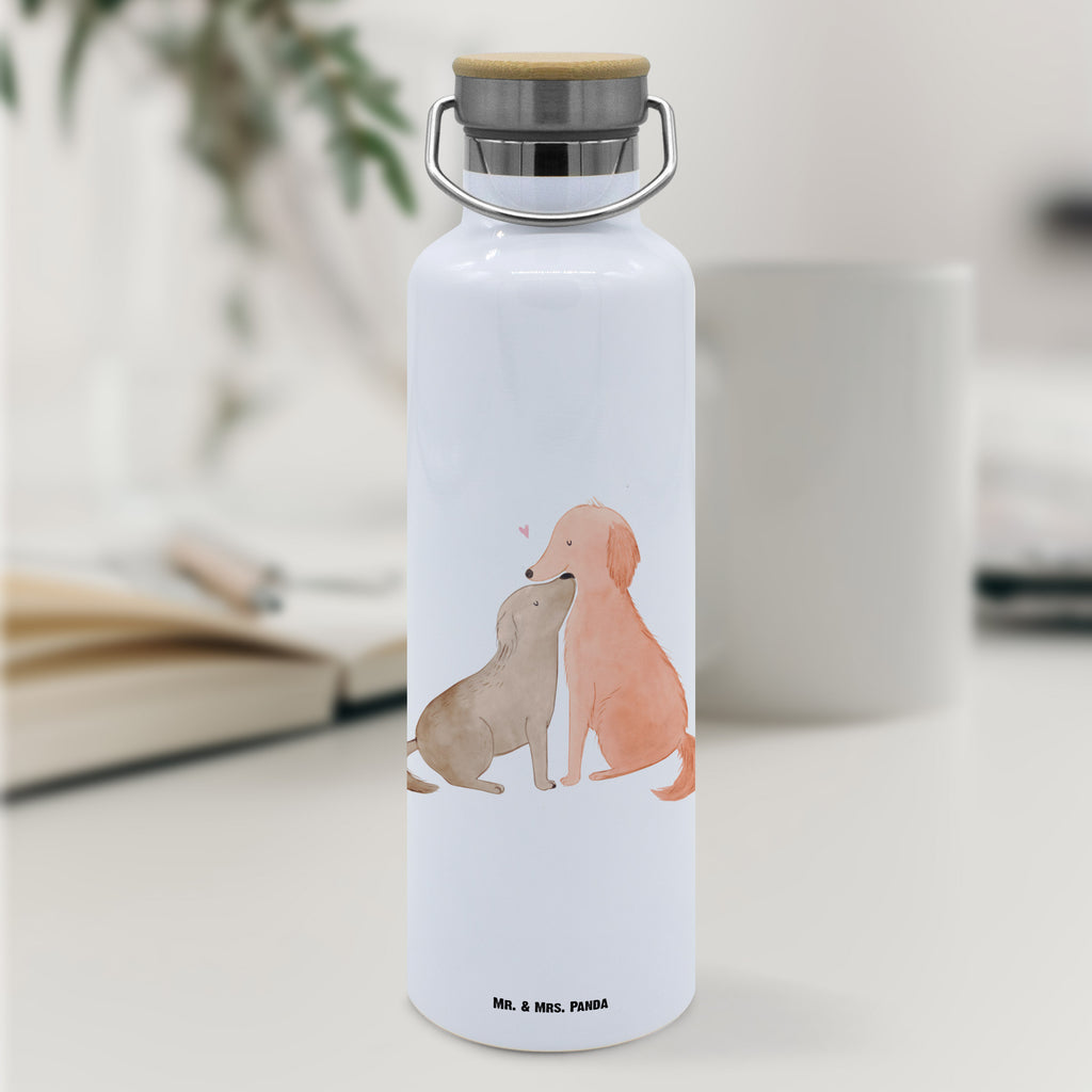 Trinkflasche Hunde Liebe Thermosflasche, Isolierflasche, Edelstahl, Trinkflasche, isoliert, Wamrhaltefunktion, Sportflasche, Flasche zum Sport, Sportlerflasche, Hund, Hundemotiv, Haustier, Hunderasse, Tierliebhaber, Hundebesitzer, Sprüche, Liebe, Hund. Hunde, Kuss, Vertrauen, Kuscheln, Herz