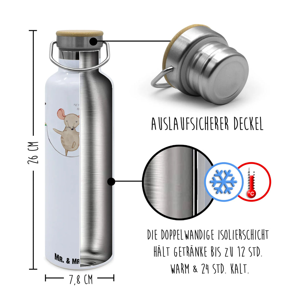 Trinkflasche Igel Seilhüpfen Thermosflasche, Isolierflasche, Edelstahl, Trinkflasche, isoliert, Wamrhaltefunktion, Sportflasche, Flasche zum Sport, Sportlerflasche, Tiermotive, Gute Laune, lustige Sprüche, Tiere, Igel, Maus, Seilspringen, Seilhüpfen, Kinder, Kindergarten