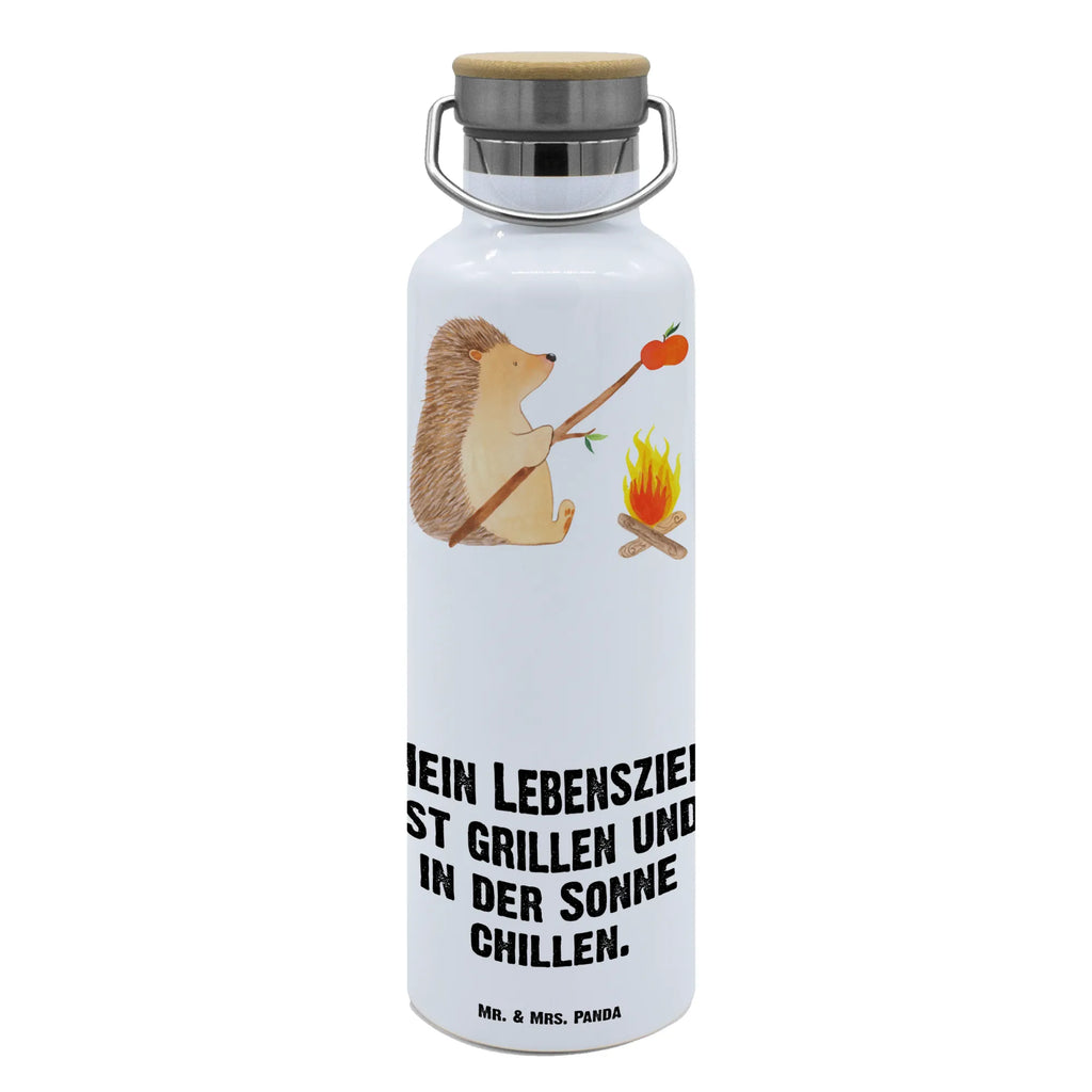 Trinkflasche Igel Grillen Thermosflasche, Isolierflasche, Edelstahl, Trinkflasche, isoliert, Wamrhaltefunktion, Sportflasche, Flasche zum Sport, Sportlerflasche, Tiermotive, Gute Laune, lustige Sprüche, Tiere, Igel, Grillen, Ziele, Motivation, arbeitslos, Sinn des Lebens, Spruch