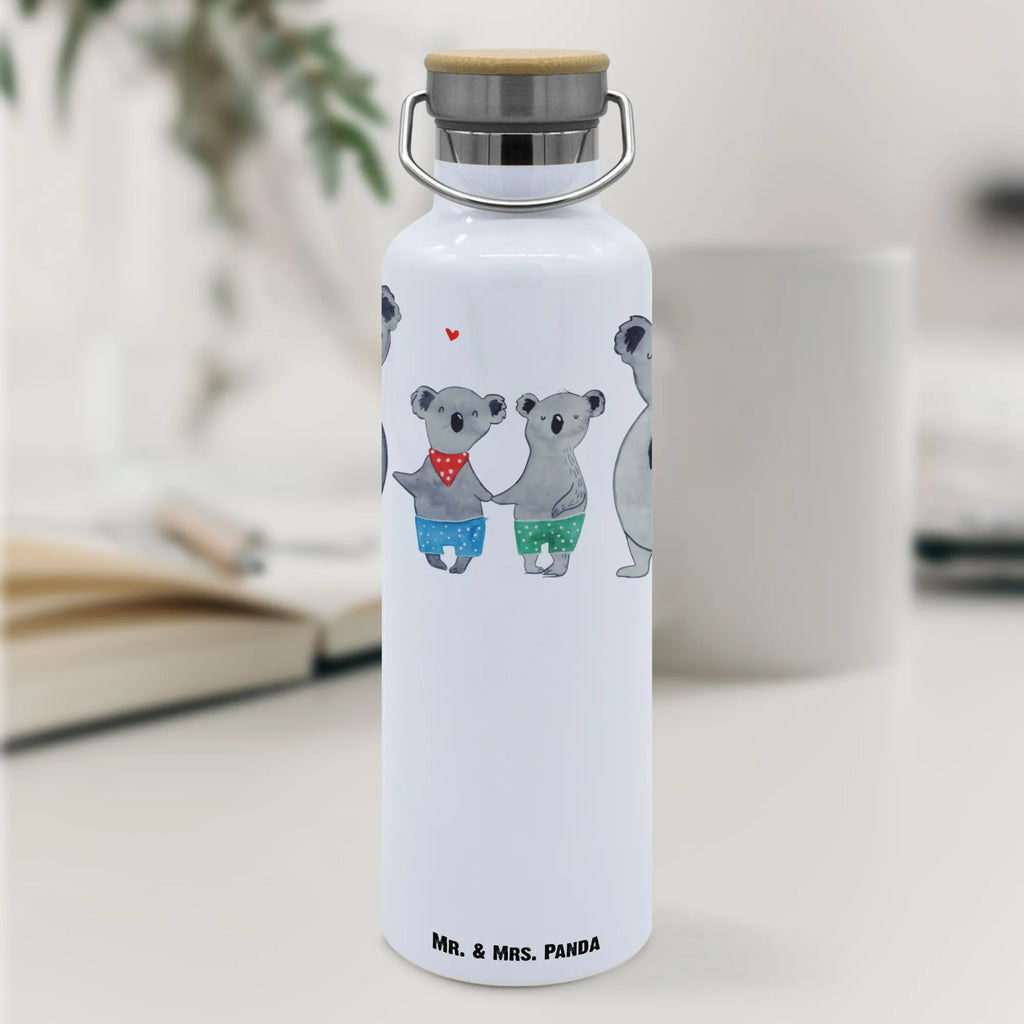 Trinkflasche Koala Familie zwei Thermosflasche, Isolierflasche, Edelstahl, Trinkflasche, isoliert, Wamrhaltefunktion, Sportflasche, Flasche zum Sport, Sportlerflasche, Familie, Vatertag, Muttertag, Bruder, Schwester, Mama, Papa, Oma, Opa, Koala, Koalabär, beste Familie, Familienzeit, Familienleben, Koalafamilie, Lieblingsfamilie