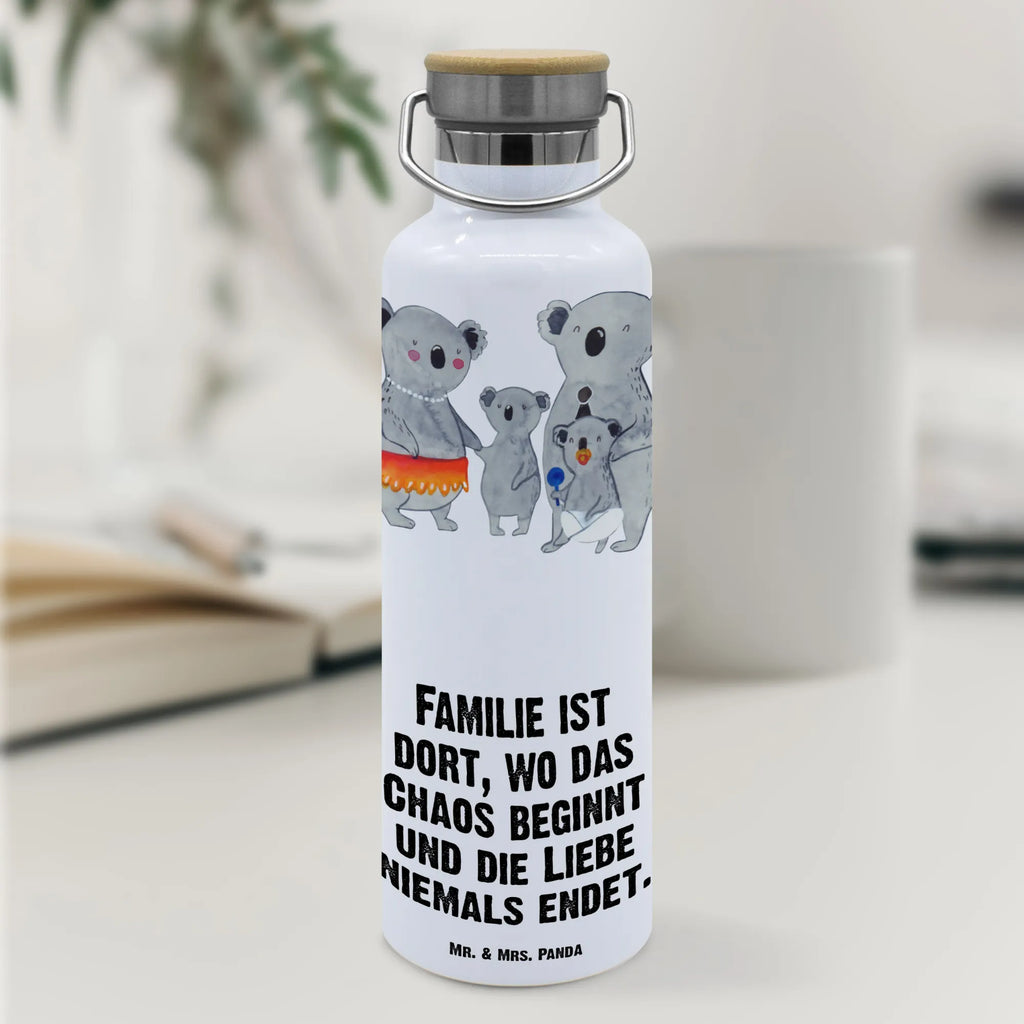 Trinkflasche Koala Familie Thermosflasche, Isolierflasche, Edelstahl, Trinkflasche, isoliert, Wamrhaltefunktion, Sportflasche, Flasche zum Sport, Sportlerflasche, Familie, Vatertag, Muttertag, Bruder, Schwester, Mama, Papa, Oma, Opa, Koala, Koalas, Family, Kinder, Geschwister, Familienleben