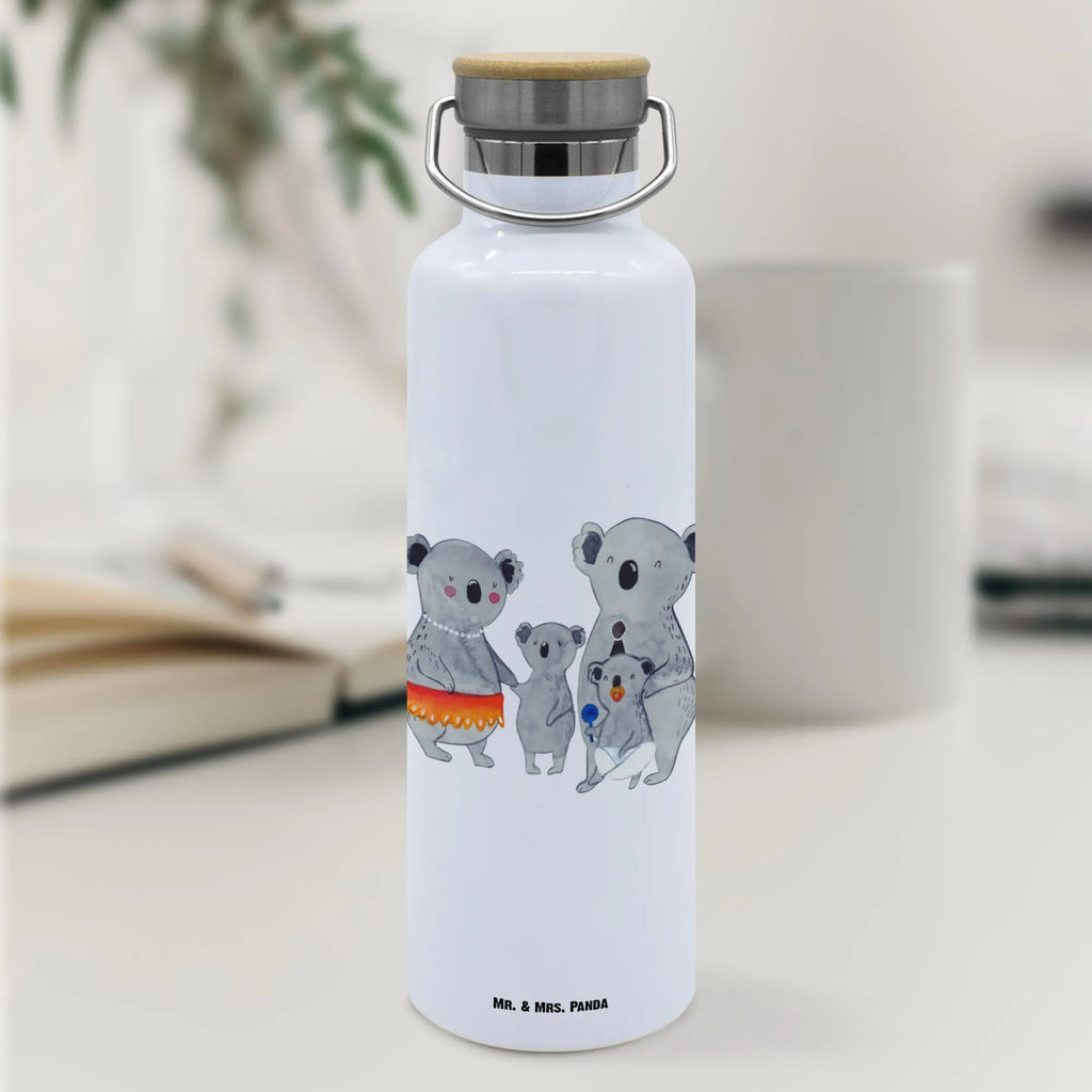 Trinkflasche Koala Familie Thermosflasche, Isolierflasche, Edelstahl, Trinkflasche, isoliert, Wamrhaltefunktion, Sportflasche, Flasche zum Sport, Sportlerflasche, Familie, Vatertag, Muttertag, Bruder, Schwester, Mama, Papa, Oma, Opa, Koala, Koalas, Family, Kinder, Geschwister, Familienleben