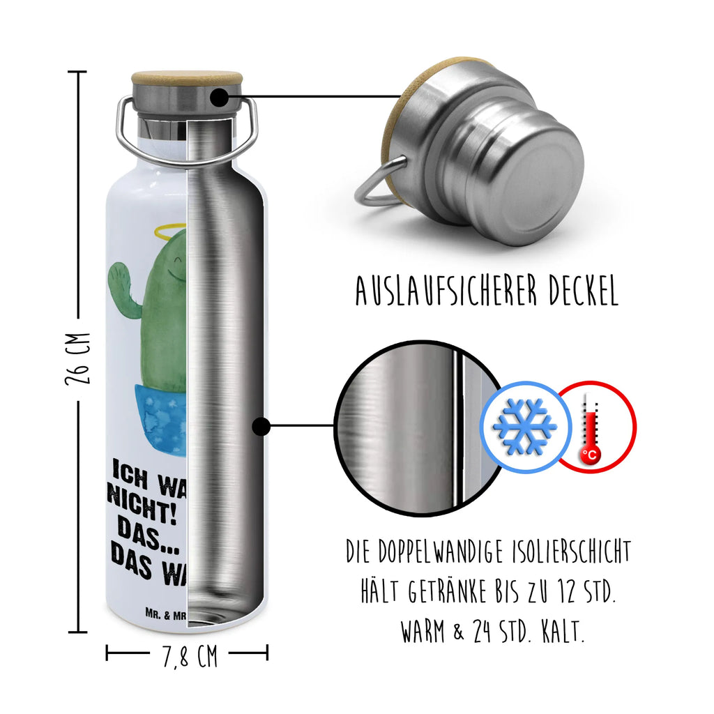 Trinkflasche Kaktus Heilig Thermosflasche, Isolierflasche, Edelstahl, Trinkflasche, isoliert, Wamrhaltefunktion, Sportflasche, Flasche zum Sport, Sportlerflasche, Kaktus, Kakteen, frech, lustig, Kind, Eltern, Familie, Bruder, Schwester, Schwestern, Freundin, Heiligenschein