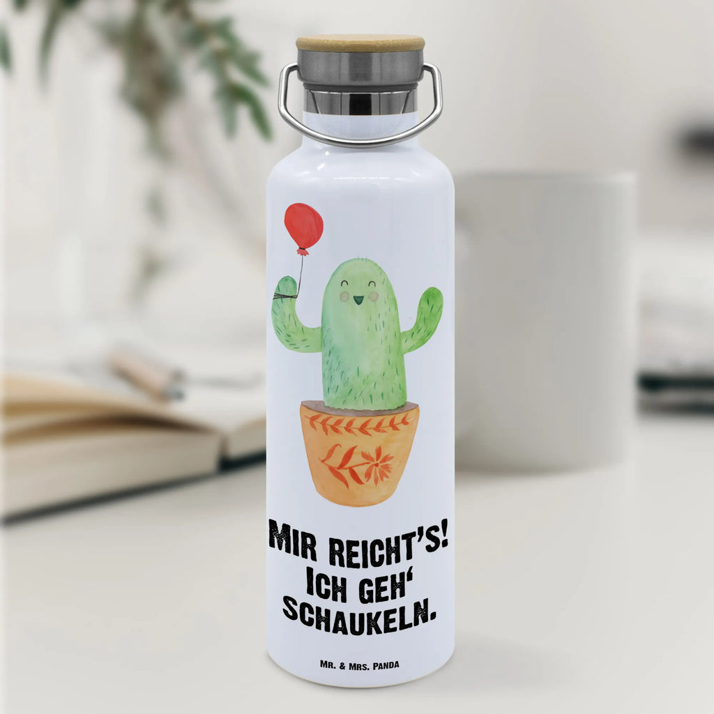 Trinkflasche Kaktus Luftballon Thermosflasche, Isolierflasche, Edelstahl, Trinkflasche, isoliert, Wamrhaltefunktion, Sportflasche, Flasche zum Sport, Sportlerflasche, Kaktus, Kakteen, Luftballon, Neustart, Freude, Büro, Stress, Büroalltag, Freundin, Freund, Ausbildung, Prüfung