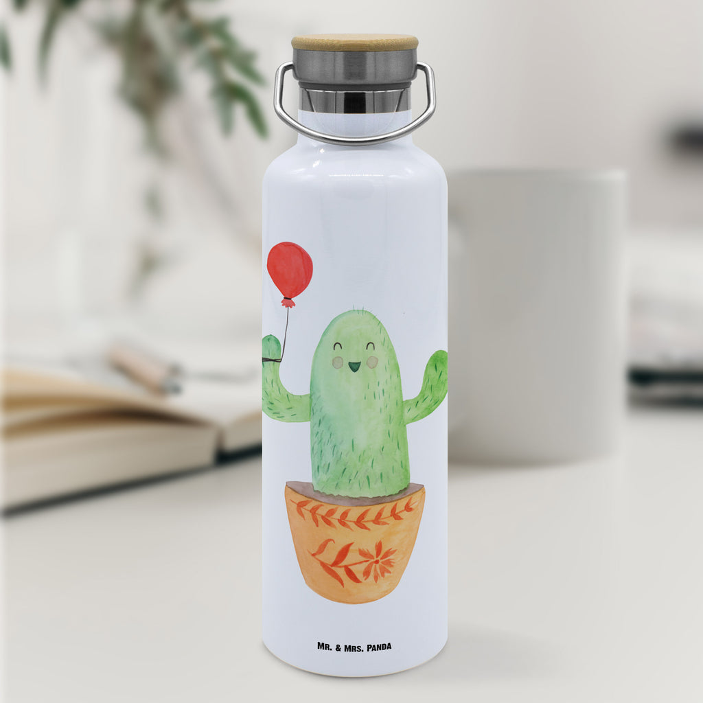 Trinkflasche Kaktus Luftballon Thermosflasche, Isolierflasche, Edelstahl, Trinkflasche, isoliert, Wamrhaltefunktion, Sportflasche, Flasche zum Sport, Sportlerflasche, Kaktus, Kakteen, Luftballon, Neustart, Freude, Büro, Stress, Büroalltag, Freundin, Freund, Ausbildung, Prüfung