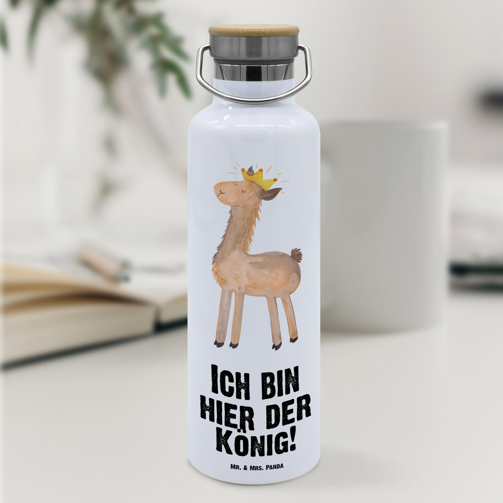 Trinkflasche Lama König Thermosflasche, Isolierflasche, Edelstahl, Trinkflasche, isoliert, Wamrhaltefunktion, Sportflasche, Flasche zum Sport, Sportlerflasche, Lama, Alpaka, Lamas, König, Königin, Freundin, Mama, Papa, Büro Kollege, Kollegin, Chef, Vorgesetzter, Abi, Abitur