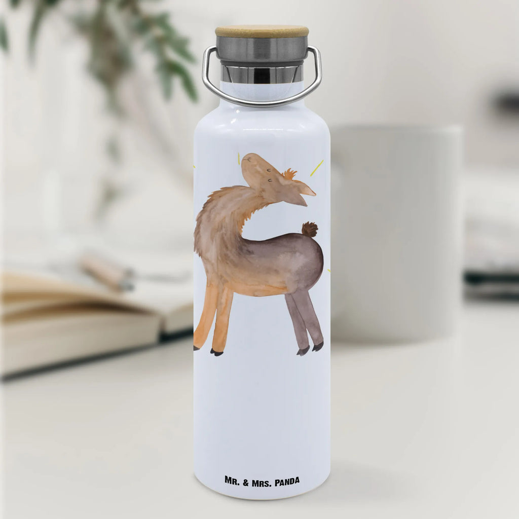 Trinkflasche Lama Stolz Thermosflasche, Isolierflasche, Edelstahl, Trinkflasche, isoliert, Wamrhaltefunktion, Sportflasche, Flasche zum Sport, Sportlerflasche, Lama, Alpaka, Lamas, Außenseiter, Anders, Neustart, stolz, Hippie, Freundin, Freundinnen, beste Freundin, Kumpel, Familie, Family