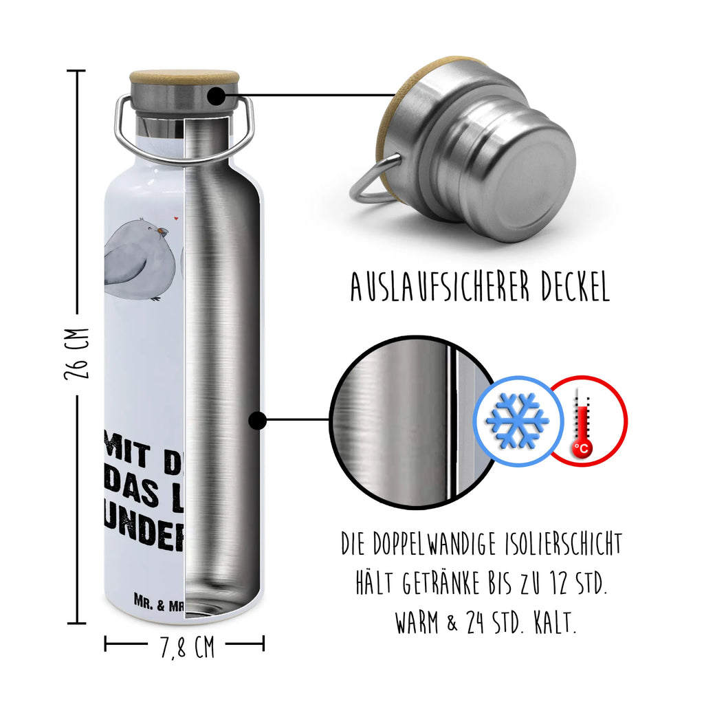 Trinkflasche Turteltauben Liebe Thermosflasche, Isolierflasche, Edelstahl, Trinkflasche, isoliert, Wamrhaltefunktion, Sportflasche, Flasche zum Sport, Sportlerflasche, Liebe, Partner, Freund, Freundin, Ehemann, Ehefrau, Heiraten, Verlobung, Heiratsantrag, Liebesgeschenk, Jahrestag, Hocheitstag, Turteltauben, Turteltäubchen, Tauben, Verliebt, Verlobt, Verheiratet, Geschenk Freundin, Geschenk Freund, Liebesbeweis, Hochzeitstag, Geschenk Hochzeit