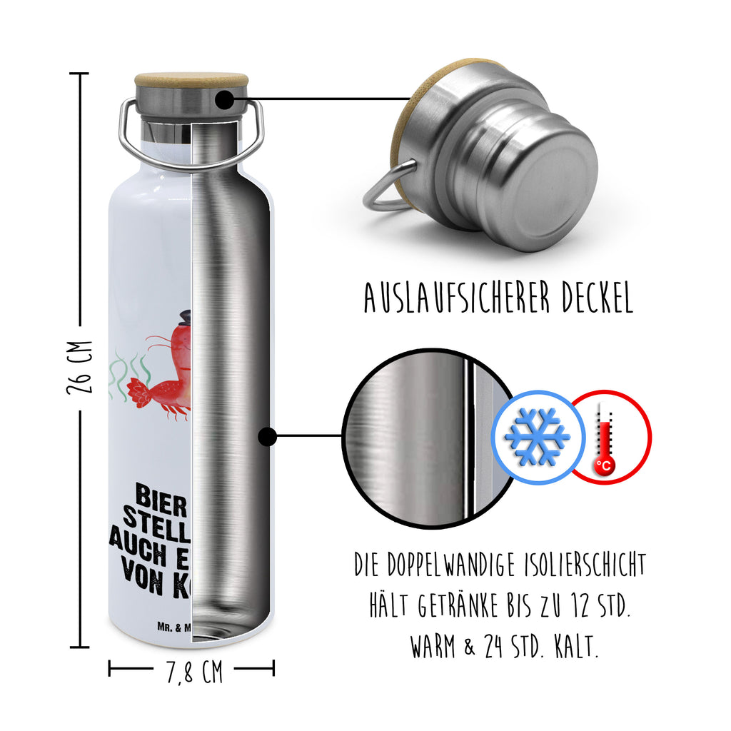 Trinkflasche Hummer Weizen Thermosflasche, Isolierflasche, Edelstahl, Trinkflasche, isoliert, Wamrhaltefunktion, Sportflasche, Flasche zum Sport, Sportlerflasche, Meerestiere, Meer, Urlaub, Garnele, Garnelen, Bier, Kochen, Männerhaushalt, Junggeselle, Junggesellin, Bierliebhaber, Kneipe, Gasthaus, Wirtschaft