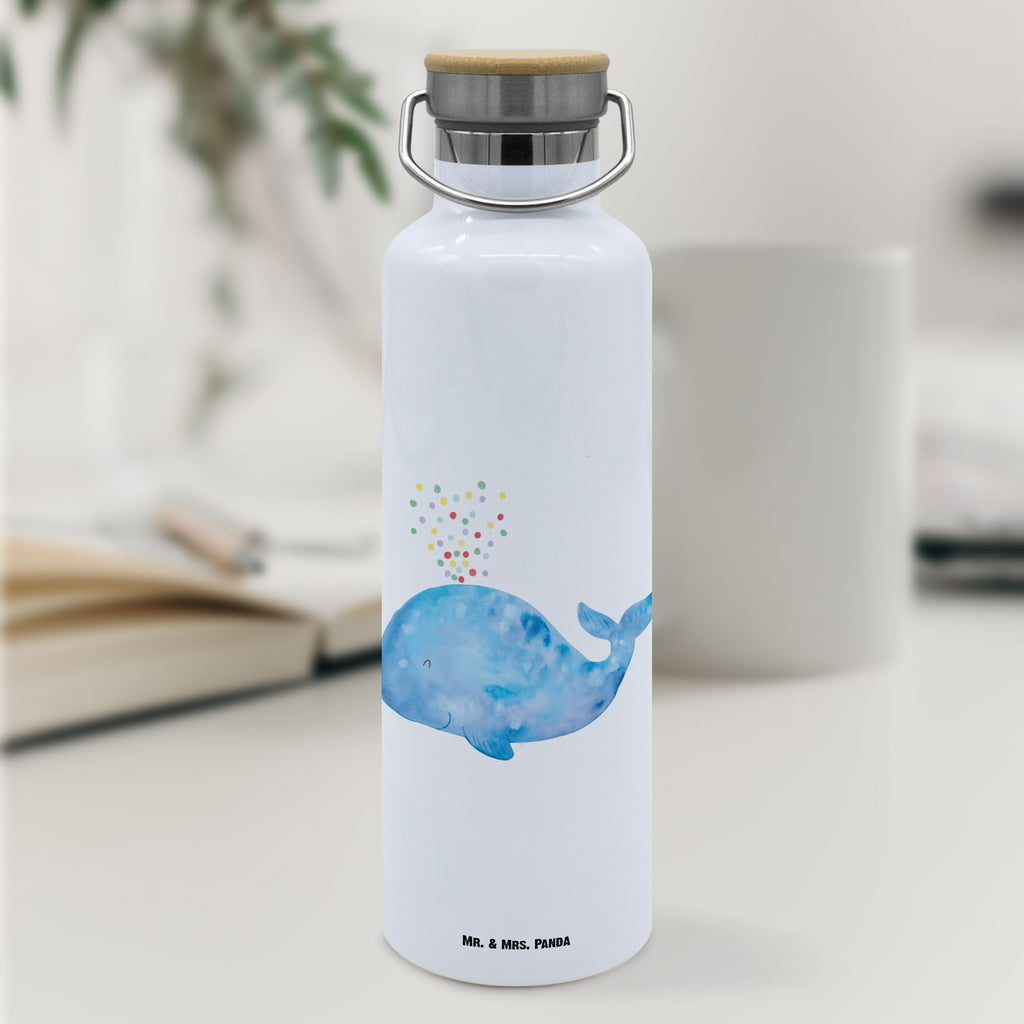 Trinkflasche Wal Konfetti Thermosflasche, Isolierflasche, Edelstahl, Trinkflasche, isoliert, Wamrhaltefunktion, Sportflasche, Flasche zum Sport, Sportlerflasche, Meerestiere, Meer, Urlaub, Wal, Konfetti, Wale, Motivation, Neuanfang, Trennung, Diät, Abnehmen, Neustart, Lebensabschnitt, Geburtstag