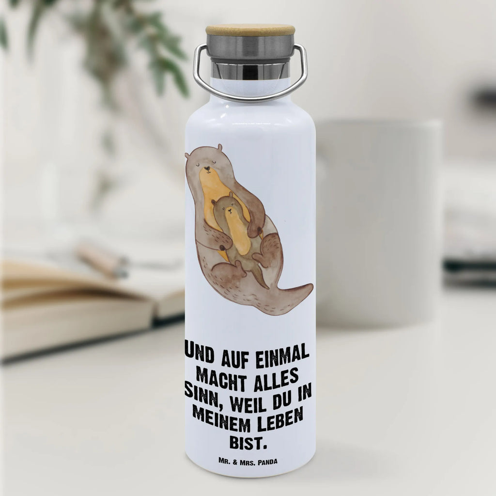 Trinkflasche Otter Kind Thermosflasche, Isolierflasche, Edelstahl, Trinkflasche, isoliert, Wamrhaltefunktion, Sportflasche, Flasche zum Sport, Sportlerflasche, Otter, Fischotter, Seeotter, Otter Seeotter See Otter