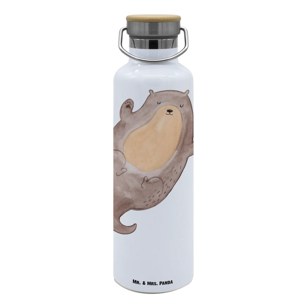 Trinkflasche Otter Umarmen Thermosflasche, Isolierflasche, Edelstahl, Trinkflasche, isoliert, Wamrhaltefunktion, Sportflasche, Flasche zum Sport, Sportlerflasche, Otter, Fischotter, Seeotter, Otter Seeotter See Otter