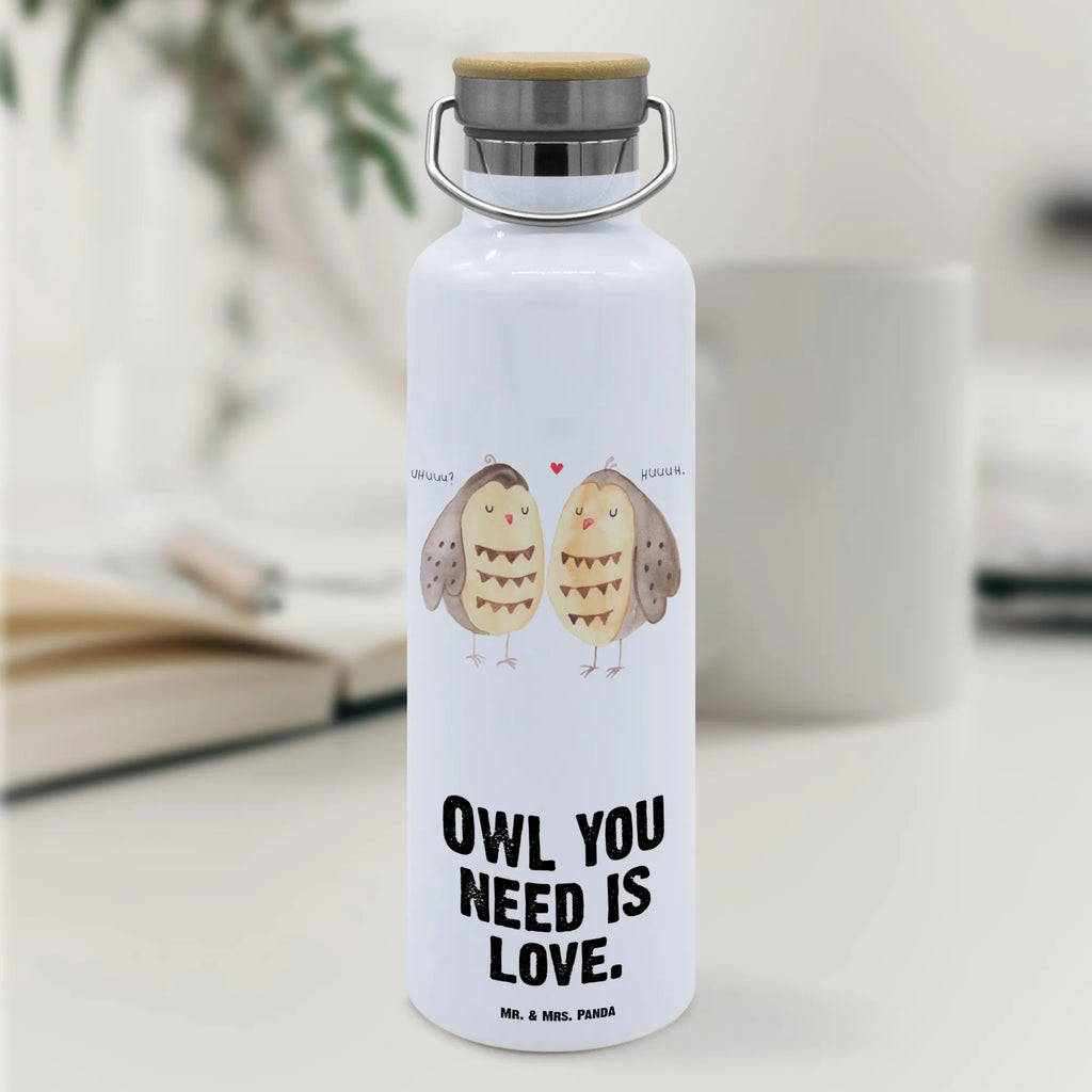 Trinkflasche Eulen Liebe Thermosflasche, Isolierflasche, Edelstahl, Trinkflasche, isoliert, Wamrhaltefunktion, Sportflasche, Flasche zum Sport, Sportlerflasche, Eule, Eule Deko, Liebe, Hochzeit Spruch, Owl, All you need is love, Liebe Spruch, Freundin Geschenk, Freund, Wortspiel lustig