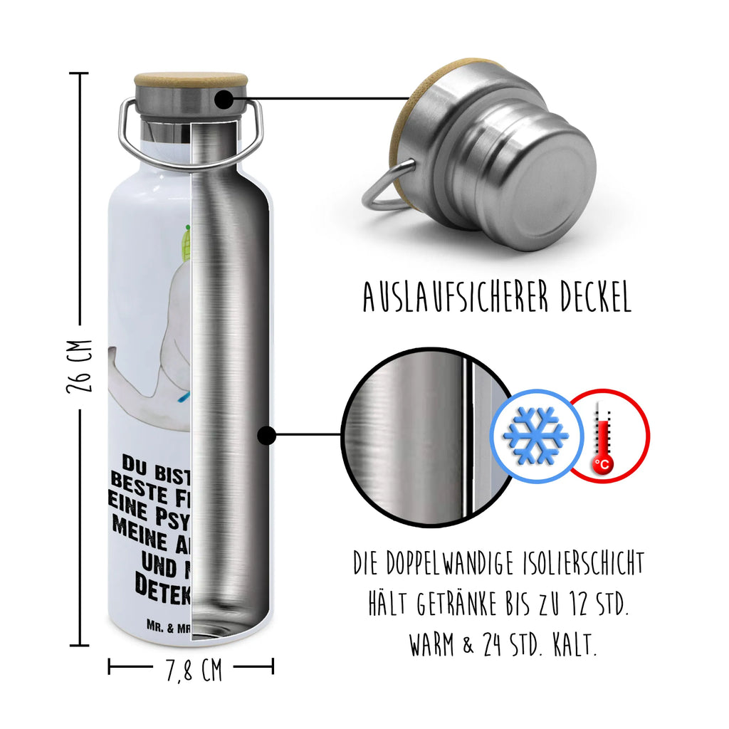 Trinkflasche Robbe Sherlock Thermosflasche, Isolierflasche, Edelstahl, Trinkflasche, isoliert, Wamrhaltefunktion, Sportflasche, Flasche zum Sport, Sportlerflasche, Tiermotive, Gute Laune, lustige Sprüche, Tiere