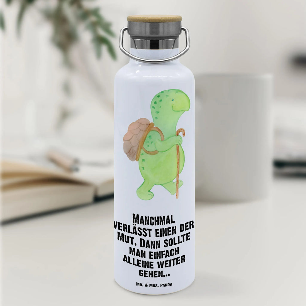 Trinkflasche Schildkröte Wanderer Thermosflasche, Isolierflasche, Edelstahl, Trinkflasche, isoliert, Wamrhaltefunktion, Sportflasche, Flasche zum Sport, Sportlerflasche, Schildkröte, Schildkröten, Motivation, Motivationsspruch, Motivationssprüche, Neuanfang