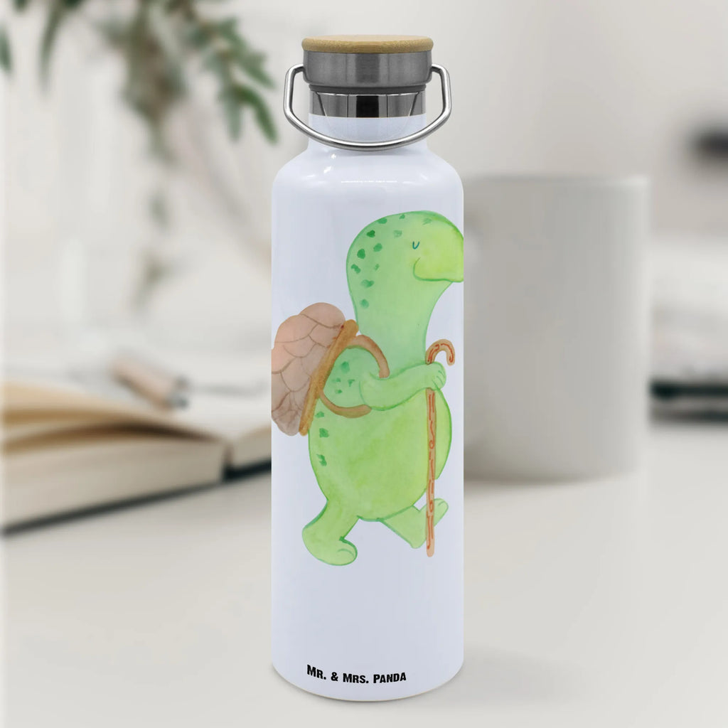 Trinkflasche Schildkröte Wanderer Thermosflasche, Isolierflasche, Edelstahl, Trinkflasche, isoliert, Wamrhaltefunktion, Sportflasche, Flasche zum Sport, Sportlerflasche, Schildkröte, Schildkröten, Motivation, Motivationsspruch, Motivationssprüche, Neuanfang