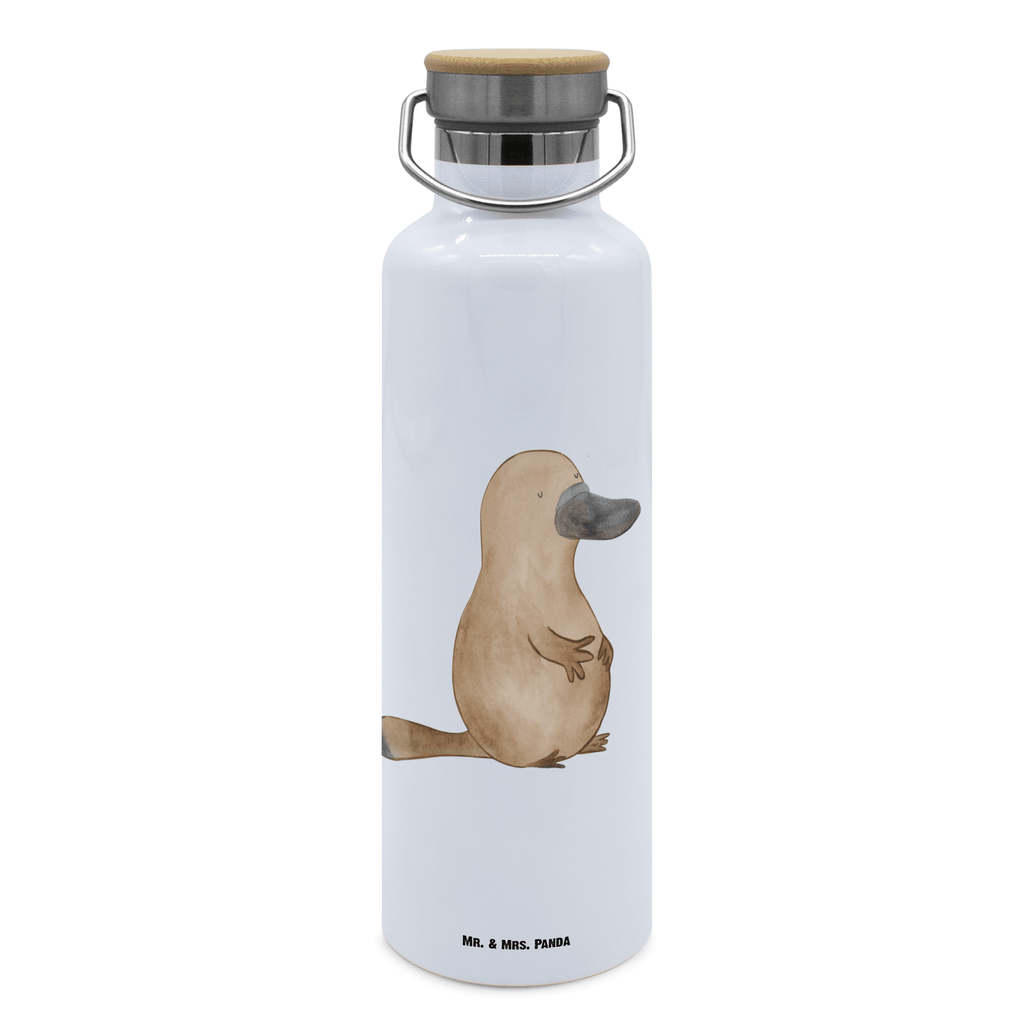 Trinkflasche Schnabeltier Mut Thermosflasche, Isolierflasche, Edelstahl, Trinkflasche, isoliert, Wamrhaltefunktion, Sportflasche, Flasche zum Sport, Sportlerflasche, Meerestiere, Meer, Urlaub, Schnabeltier, Mut, mutig, Lebensweisheit, Schnabeltiere, Motivation, Training, Büro, Arbeit, Neuanfang, Neustart, Weltreise, Raodtrip