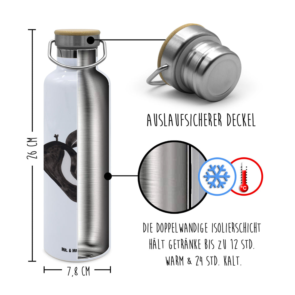 Trinkflasche Stinktier Handstand Thermosflasche, Isolierflasche, Edelstahl, Trinkflasche, isoliert, Wamrhaltefunktion, Sportflasche, Flasche zum Sport, Sportlerflasche, Stinktier, Skunk, Wildtier, Raubtier, Stinker, Stinki, Spielplatz, verpielt, Kind