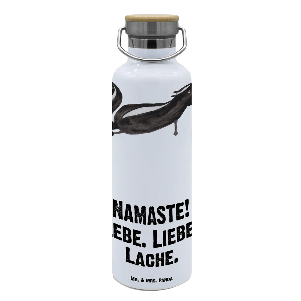 Trinkflasche Stinktier Yoga Thermosflasche, Isolierflasche, Edelstahl, Trinkflasche, isoliert, Wamrhaltefunktion, Sportflasche, Flasche zum Sport, Sportlerflasche, Stinktier, Skunk, Wildtier, Raubtier, Stinker, Stinki, Yoga, Namaste, Lebe, Liebe, Lache