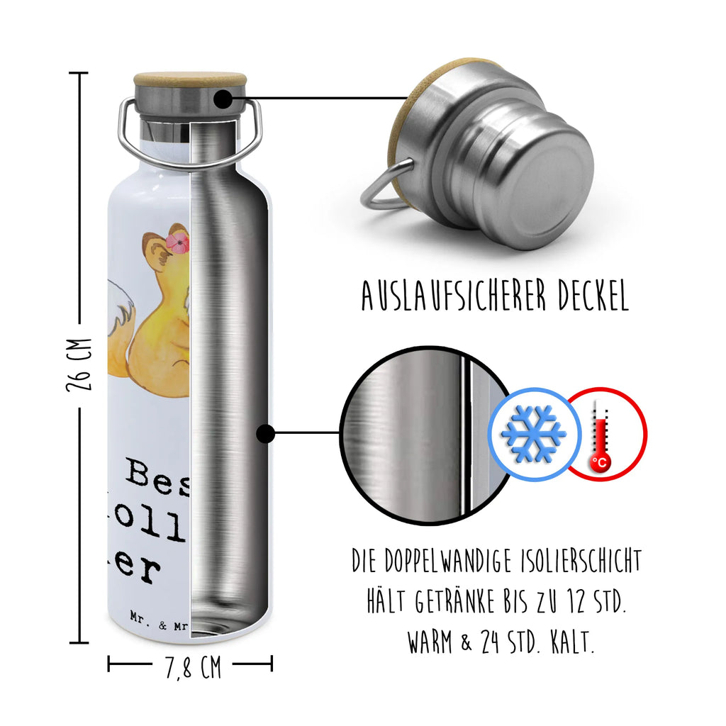 Trinkflasche Fuchs Beste Kollegin der Welt Thermosflasche, Isolierflasche, Edelstahl, Trinkflasche, isoliert, Wamrhaltefunktion, Sportflasche, Flasche zum Sport, Sportlerflasche, für, Dankeschön, Geschenk, Schenken, Geburtstag, Geburtstagsgeschenk, Geschenkidee, Danke, Bedanken, Mitbringsel, Freude machen, Geschenktipp, Arbeitskollegin, Kollegin, Freundin, Büro, Abschiedsgeschenk, Ruhestand, Arbeit, Mitarbeiterin, Berufsgenossin, Beruf