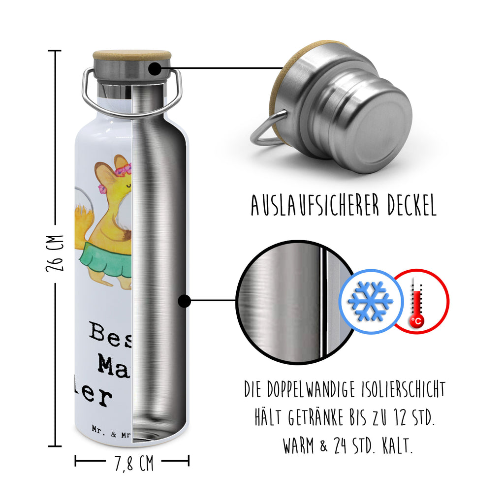 Trinkflasche Fuchs Beste Mama der Welt Thermosflasche, Isolierflasche, Edelstahl, Trinkflasche, isoliert, Wamrhaltefunktion, Sportflasche, Flasche zum Sport, Sportlerflasche, für, Dankeschön, Geschenk, Schenken, Geburtstag, Geburtstagsgeschenk, Geschenkidee, Danke, Bedanken, Mitbringsel, Freude machen, Geschenktipp, Mama, Mami, Mutter, Muttertag, Mutti, Ma, Tochter, Sohn, Beste Mama, Beste, Supermama